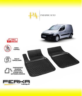 Citroen Berlingo 2 2008-2019 Ön 2 Parça Uyumlu Havuzlu Paspas