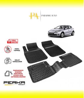 Renault Megane 3 2008-2015 Uyumlu Havuzlu Paspas