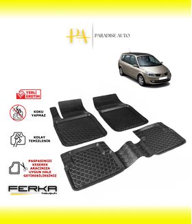 Renault Scenic 2 2003-2009 Uyumlu Havuzlu Paspas