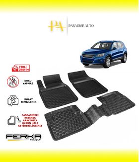 Volkswagen Tiguan 1 2007-2015 Uyumlu Havuzlu Paspas